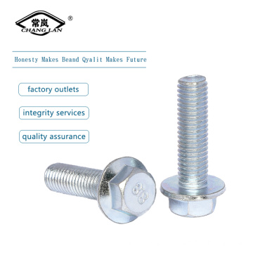 Tornillos de brida hexagonal de acero en pulgadas